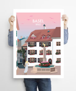 Man-holding-50x70cm-swiss-poster-Basel-