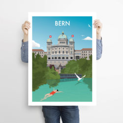 Man-holding-50x70cm-swiss-poster-Bern-copy