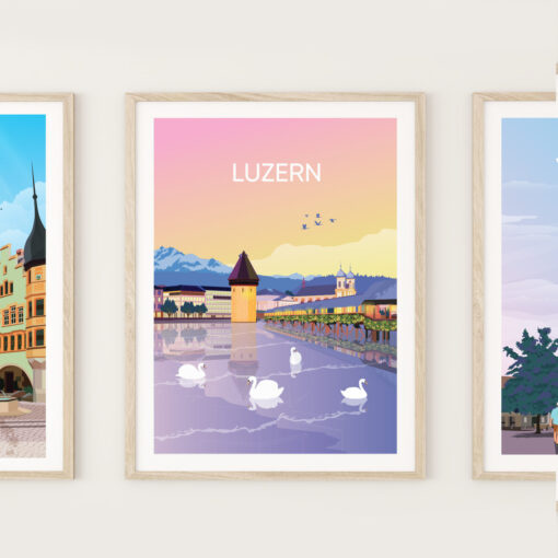 Posters-on-wall-Luzern-