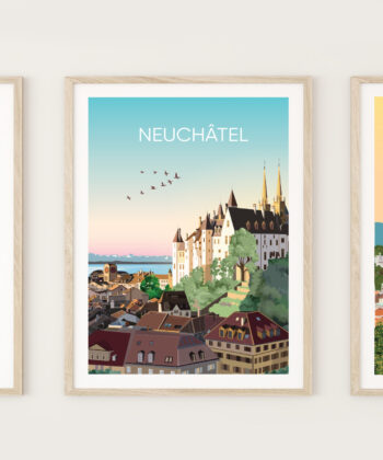 Posters-on-wall-Neuchatel-