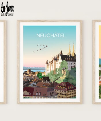 Posters-on-wall-Neuchatel-