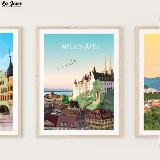 Posters-on-wall-Neuchatel-