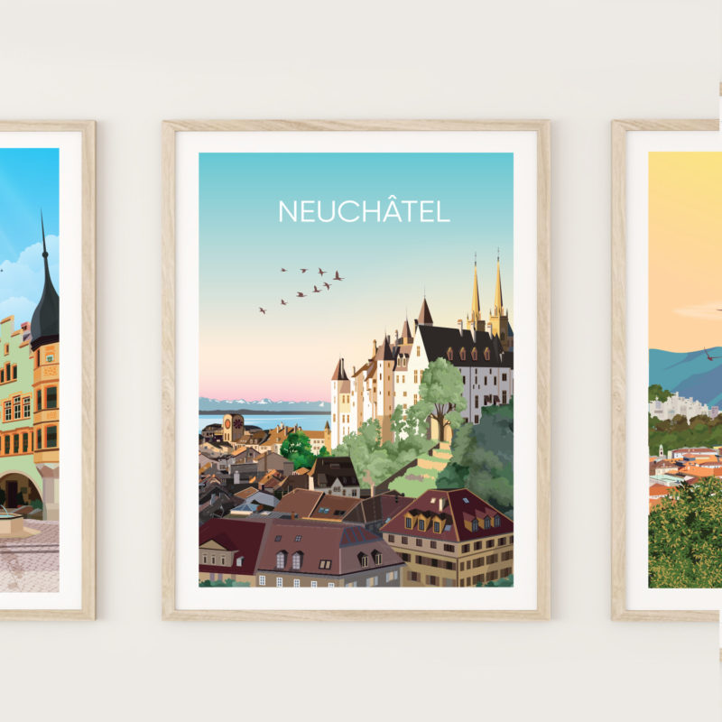 Posters-on-wall-Neuchatel-