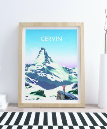 Swiss-poster-in-living-room-with-frame-Cervin-