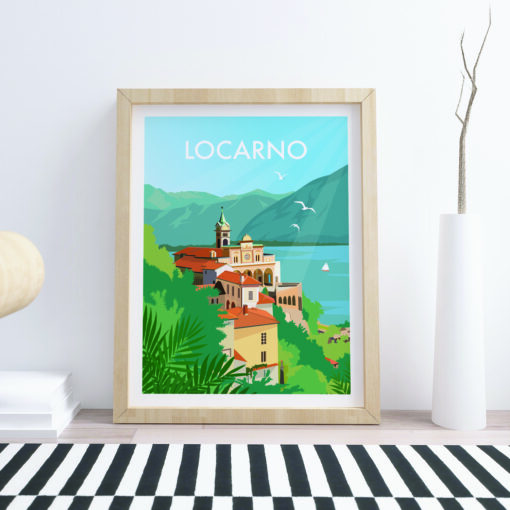 Swiss-poster-in-living-room-with-frame-Locarno-