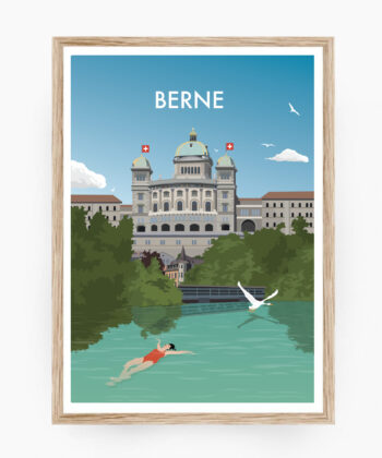 Affiche Gruyères – poster suisse, décoration murale, cadeau suisse
