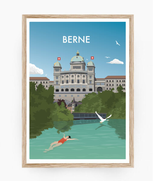 Affiche Gruyères – poster suisse, décoration murale, cadeau suisse