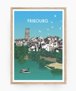 affiche fribourg canton suisse poster 1