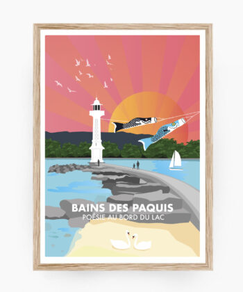 affiche geneve suisse leman bains des paquis