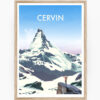 affiche poster cervin valais suisse