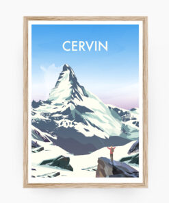 affiche poster cervin valais suisse