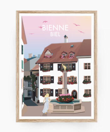 Affiche Bâle – poster suisse, décoration murale, cadeau suisse