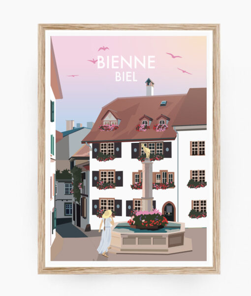 Affiche Bâle – poster suisse, décoration murale, cadeau suisse