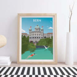 Swiss-poster-in-living-room-with-frame-Bern-