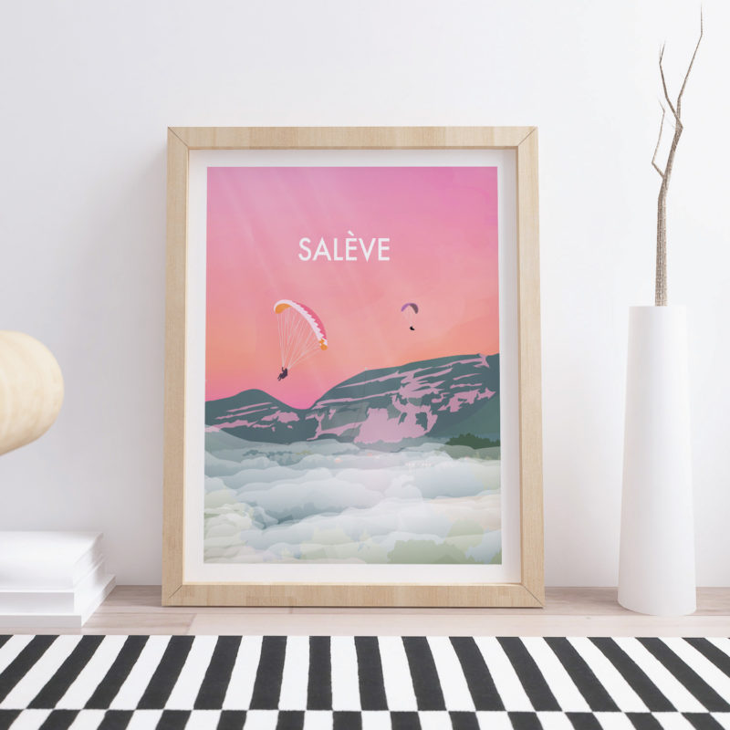 Swiss-poster-in-living-room-with-frame-Saleve-