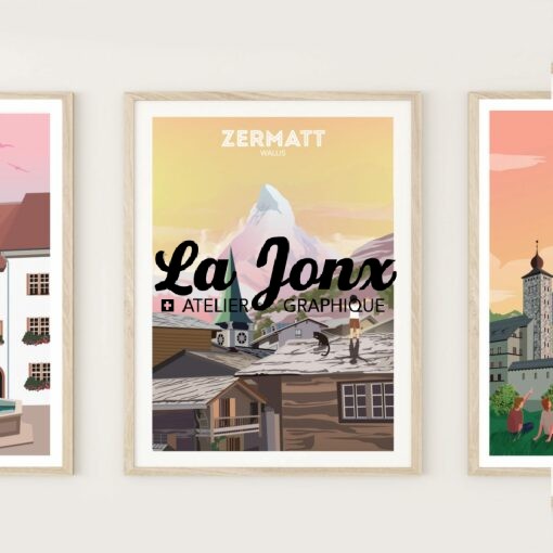 Posters-on-wall-zermatt