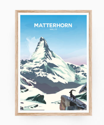Affiche Matterhorn – poster suisse, décoration murale, cadeau suisse