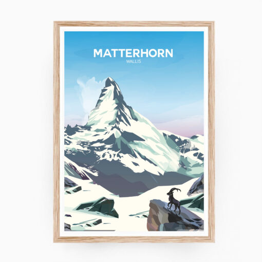 Affiche Matterhorn – poster suisse, décoration murale, cadeau suisse