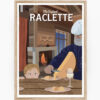 Affiche de diner Raclette dans Chalet Suisse
