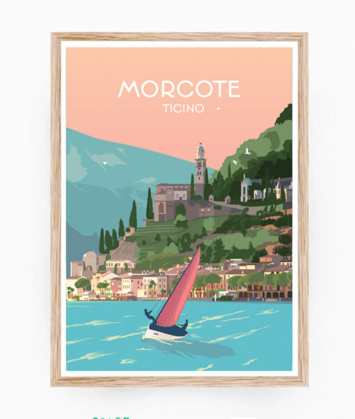 Affiche/Poster de Morcote, Tessin