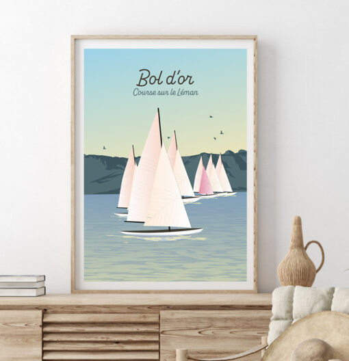 Poster Bol d'or on a desk