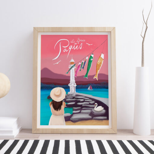 Affiche L'été Suisse – poster suisse, décoration murale, cadeau suisse