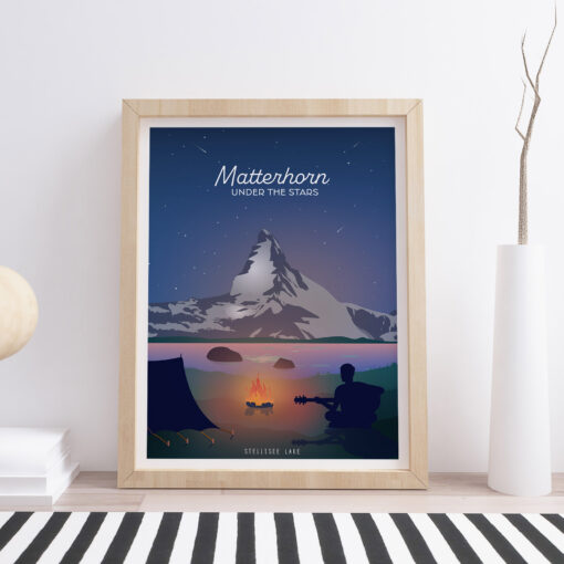 Affiche L'été Suisse – poster suisse, décoration murale, cadeau suisse