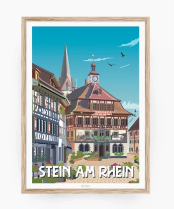 Affiche Stein am Rhein – poster suisse, décoration murale, cadeau suisse