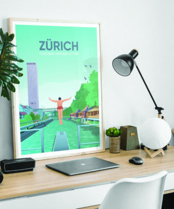 Affiche Zürich - Letten – poster suisse, décoration murale, cadeau suisse