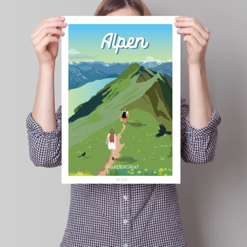 Affiche Schwingen, la lutte suisse – poster suisse, décoration murale, cadeau suisse