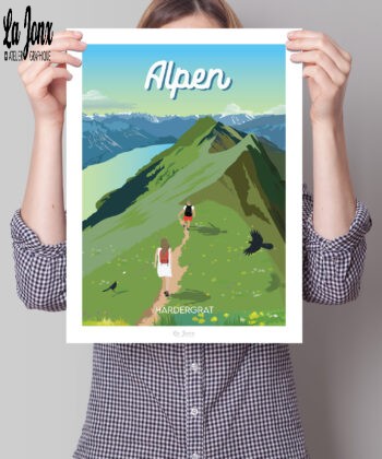 Femme tenant une affiche