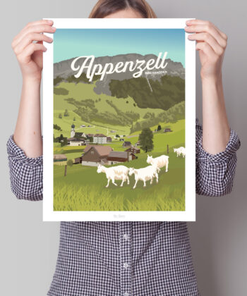 Affiche Alpen – poster suisse, décoration murale, cadeau suisse