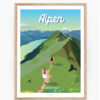 Affiche Alpen dans un cadre