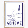 Affiche Genève Ville de Paix dans un cadre