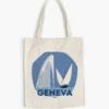Totebag avec le jet d'eau et neptune