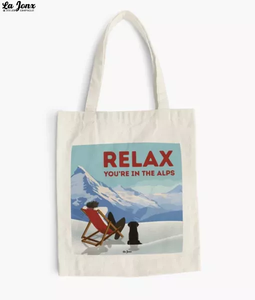 Tote bag Relax you're in the Alps