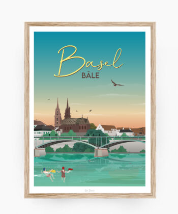 Affiche Lausanne - Place de la Palud – poster suisse, décoration murale, cadeau suisse