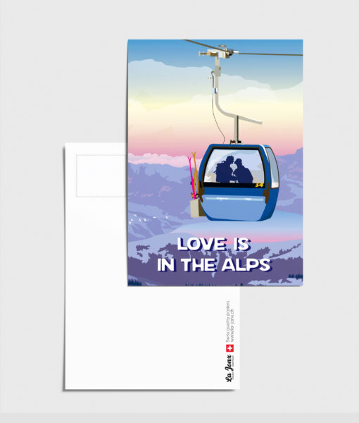Postcard - Love is in the Alps
