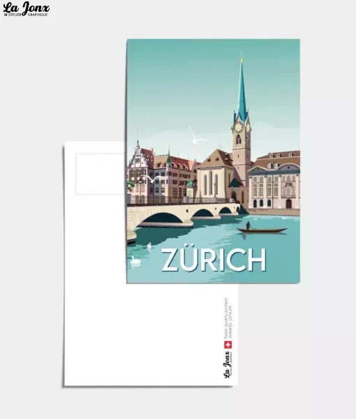 Postkarte - Zürich Fraumünster