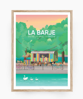 Affiche La Barje - Entre les bras du Rhône – poster suisse, décoration murale, cadeau suisse