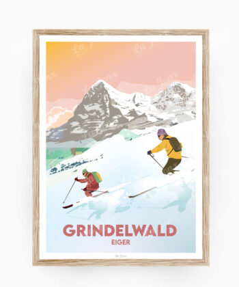 Affiche La Barje - Entre les bras du Rhône – poster suisse, décoration murale, cadeau suisse