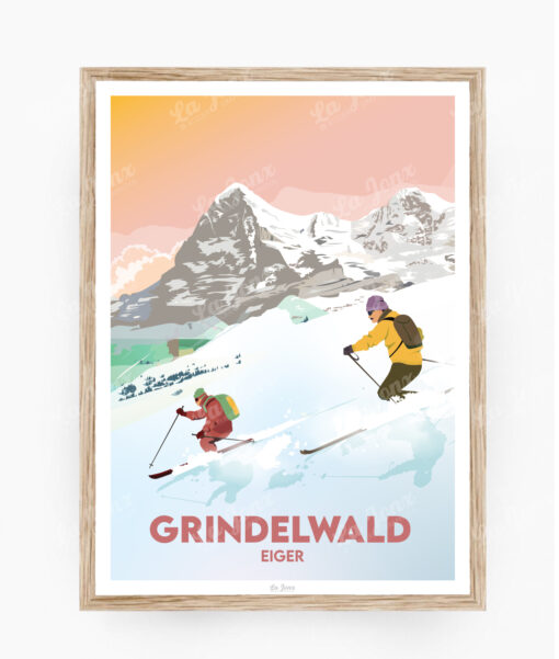Affiche La Barje - Entre les bras du Rhône – poster suisse, décoration murale, cadeau suisse