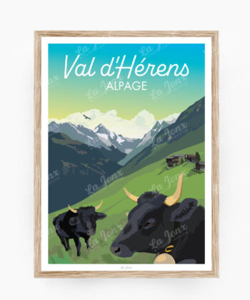 Affiche La Barje - Entre les bras du Rhône – poster suisse, décoration murale, cadeau suisse