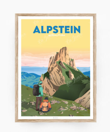 Affiche Alpine adventure – poster suisse, décoration murale, cadeau suisse