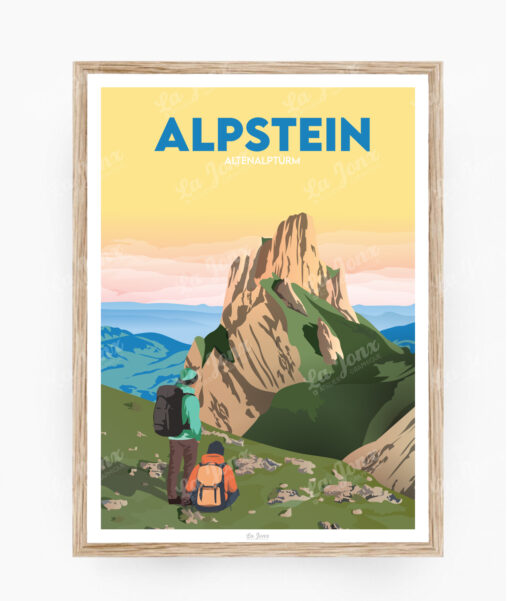 Affiche Alpine adventure – poster suisse, décoration murale, cadeau suisse