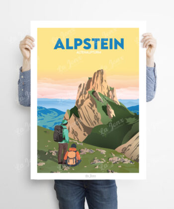 Affiche Alpine adventure – poster suisse, décoration murale, cadeau suisse
