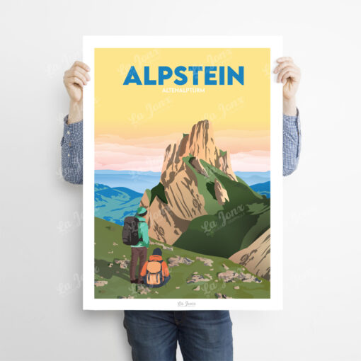 Affiche Alpine adventure – poster suisse, décoration murale, cadeau suisse