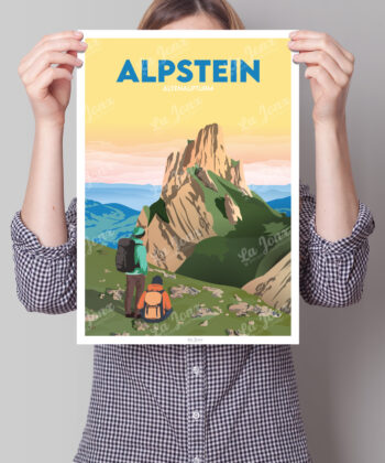 Affiche Alpine adventure – poster suisse, décoration murale, cadeau suisse