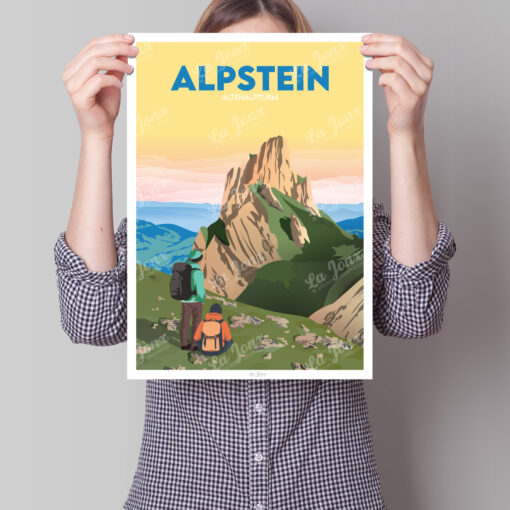Affiche Alpine adventure – poster suisse, décoration murale, cadeau suisse