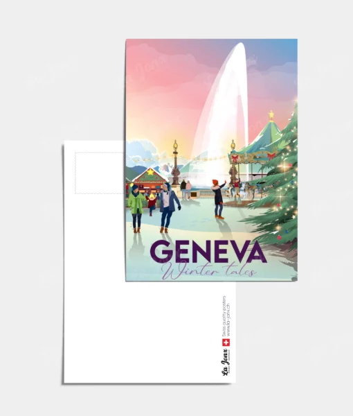 Carte postale - Hiver à Genève